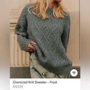 NWT Daily Drills Oversized Knit Sweater - Frost